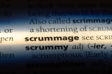scrummage sözcük sözlüğe. scrummage kavramı.