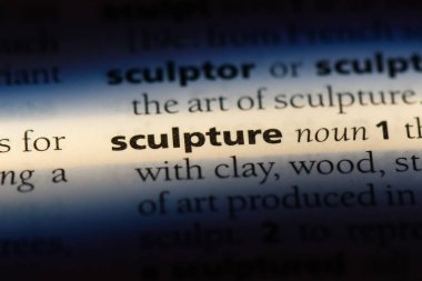 bir sözlüğü'ndeki sözcüğü heykel. heykel konsepti.