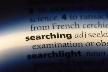 Sözlükte sözcük arama. Arama kavramı.