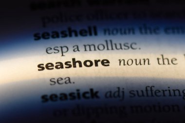 deniz kıyısı Word'de bir sözlük. deniz kıyısı kavramı.