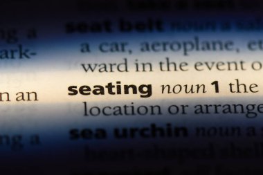 bir sözlüğü'ndeki sözcüğü oturma. oturma kavramı.