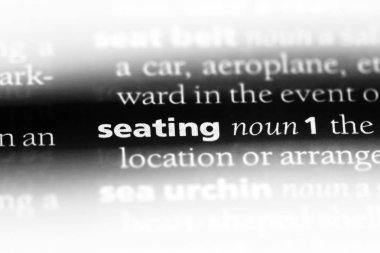 bir sözlüğü'ndeki sözcüğü oturma. oturma kavramı.