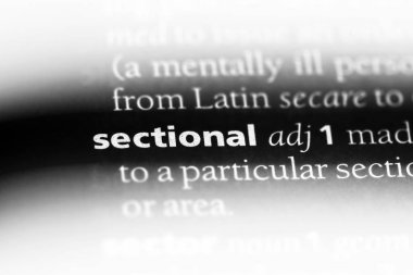 bir sözlüğü'ndeki Seksiyonel sözcüğü. Seksiyonel kavramı.