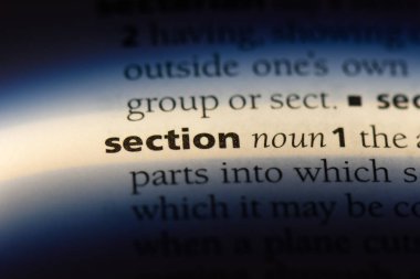 Bölüm Word'de bir sözlük. Bölüm kavramı.