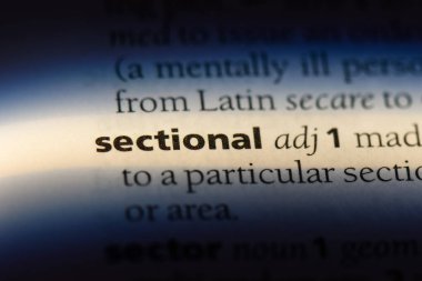 bir sözlüğü'ndeki Seksiyonel sözcüğü. Seksiyonel kavramı.