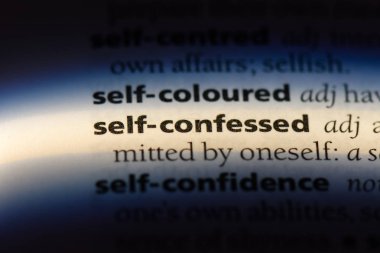 kendi kendine itiraf tek kelimeyle bir sözlük. kendi kendine itiraf kavramı.