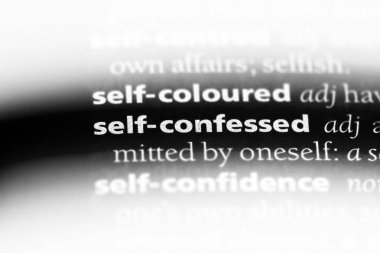 kendi kendine itiraf tek kelimeyle bir sözlük. kendi kendine itiraf kavramı.