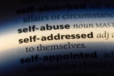 kendini ele Word'de bir sözlük. kendini ele kavramı.