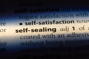 kendi kendine sızdırmazlık tek kelimeyle bir sözlük. mühürleme öz kavramı.