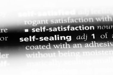 kendi kendine sızdırmazlık tek kelimeyle bir sözlük. mühürleme öz kavramı.