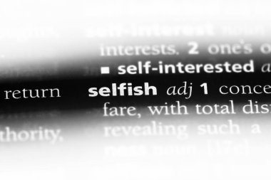 bencil tek kelimeyle bir sözlük. bencil kavramı.