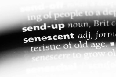 senescent tek kelimeyle bir sözlük. senescent kavramı.