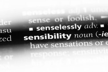 duyarlılık Word'de bir sözlük. duyarlılık kavramı.