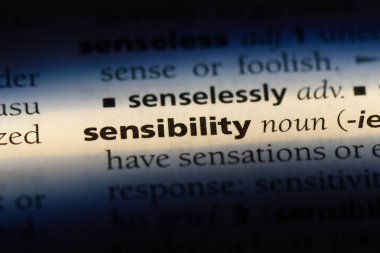 duyarlılık Word'de bir sözlük. duyarlılık kavramı.