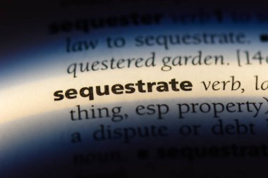 bir sözlüğü'ndeki sözcüğü sequestrate. kavram sequestrate.