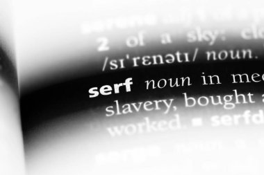 serf Word'de bir sözlük. köle kavramı.