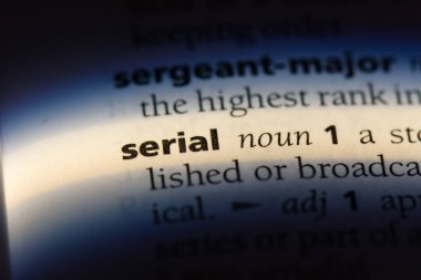 seri tek kelimeyle bir sözlük. seri kavramı.