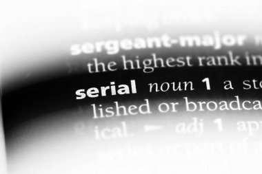 seri tek kelimeyle bir sözlük. seri kavramı.