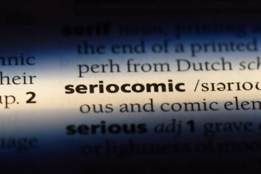 seriocomic tek kelimeyle bir sözlük. seriocomic kavramı.