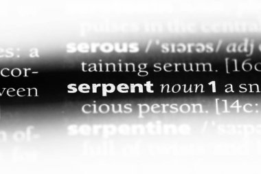 yılan Word'de bir sözlük. yılan kavramı.