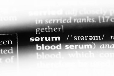 Serum Word'de bir sözlük. Serum kavramı.