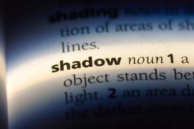 gölge Word'de bir sözlük. gölge kavramı.