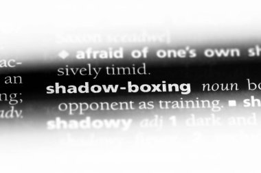 gölge boks sözcük sözlüğe. gölge boks konsepti.