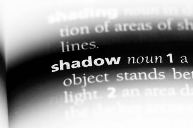 gölge Word'de bir sözlük. gölge kavramı.