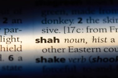 Şah Word'de bir sözlük. Şah kavramı.