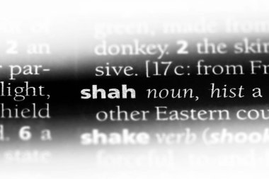 Şah Word'de bir sözlük. Şah kavramı.