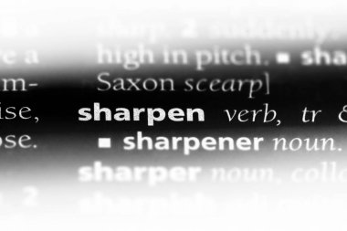 bir sözlüğü'ndeki sözcüğü keskinleştirmek. kavram keskinleştirmek.