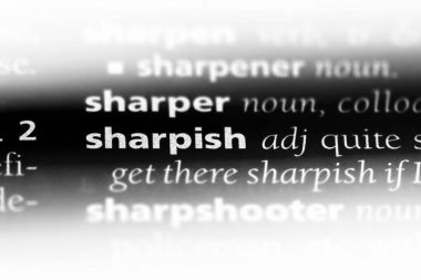 bir sözlüğü'ndeki sharpish sözcüğü. sharpish kavramı.