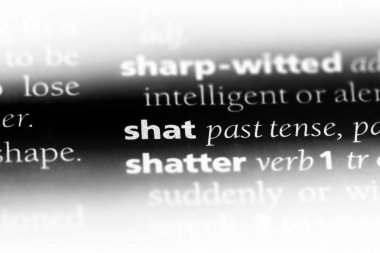 bir sözlüğü'ndeki shat sözcüğü. shat kavramı.