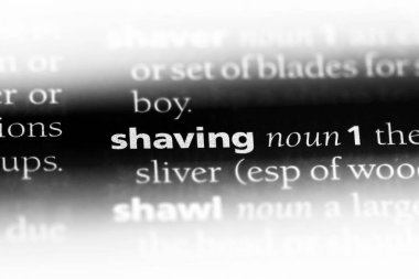 tıraş Word'de bir sözlük. tıraş kavramı.