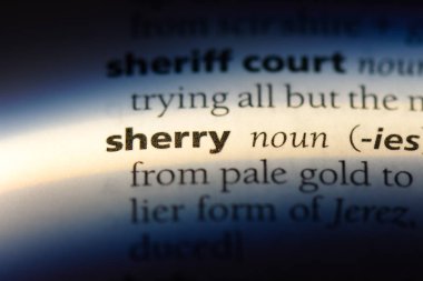 Sherry Word'de bir sözlük. Sherry kavramı.