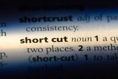 kısa bir sözlükte sözcük kesmek. kısa yol kavramı.