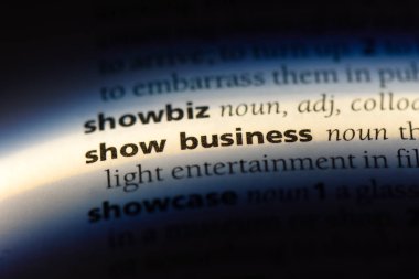 gösteri dünyasının Word'de bir sözlük. Haritayı iş kavramı.