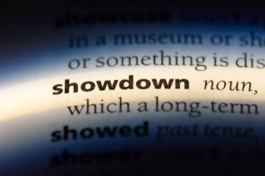 Showdown Word'de bir sözlük. Showdown kavramı.