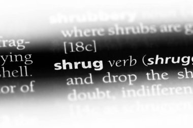 bir sözlüğü'ndeki sözcüğü omuz silkme. kavram omuz silkme.