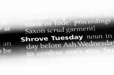 Shrove Salı Word'de bir sözlük. Shrove Salı kavramı.
