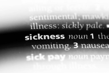 hastalık Word'de bir sözlük. hastalık kavramı.