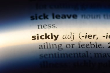 hastalıklı tek kelimeyle bir sözlük. hastalıklı kavramı.