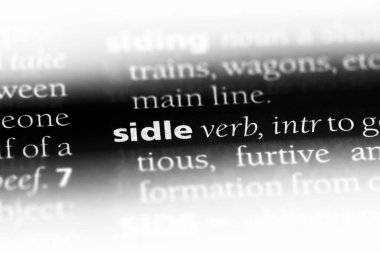 bir sözlüğü'ndeki sözcüğü sokulmak. Sidle kavramı.