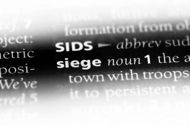 bir sözlüğü'ndeki sözcüğü kuşatma. Kuşatma kavramı.