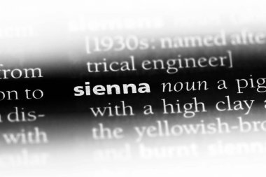 Sienna tek kelimeyle bir sözlük. Sienna kavramı.