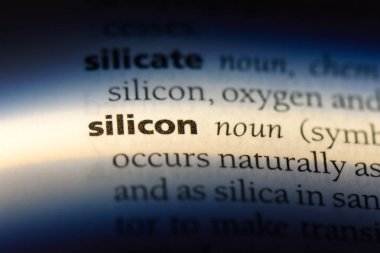Silikon Word'de bir sözlük. Silikon kavramı.