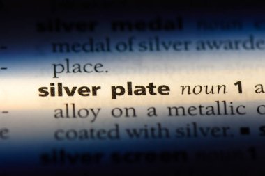 Gümüş tabak Word'de bir sözlük. Gümüş tabak kavramı.