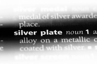 Gümüş tabak Word'de bir sözlük. Gümüş tabak kavramı.