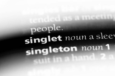 singlet Word'de bir sözlük. singlet kavramı.