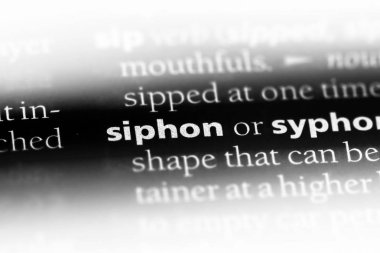 bir sözlüğü'ndeki sözcüğü sifon. Sifon kavramı.